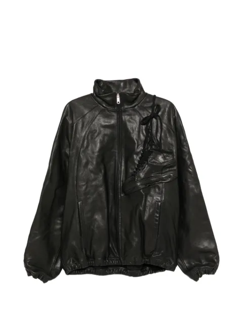 Doublet sneaker-patch leather jacket