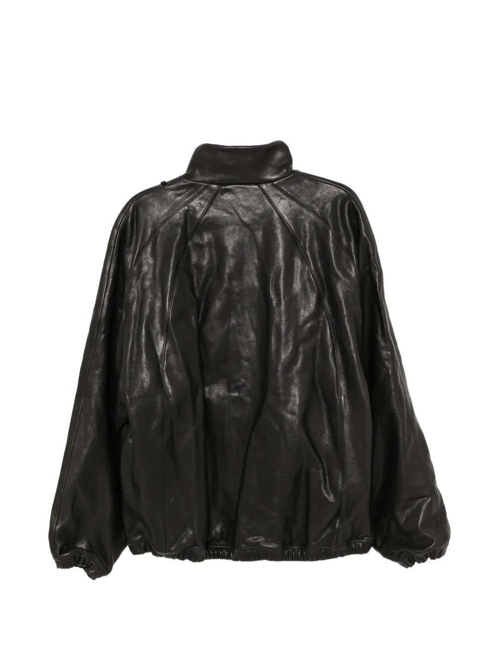 Doublet Leren jack met sneaker-patch Zwart