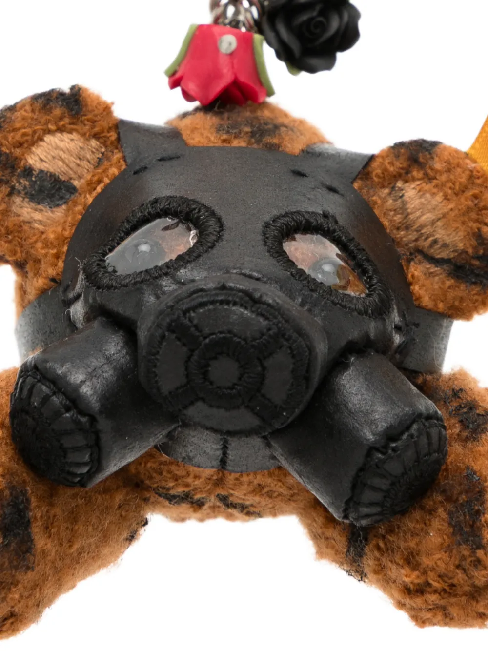 Doublet Sleutelhanger met gasmasker en beer-patroon Bruin