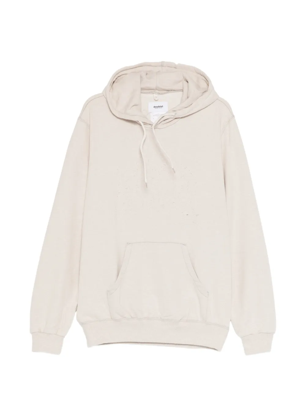 Doublet embossed-logo drawstring hoodie | Neutrals | Image 1