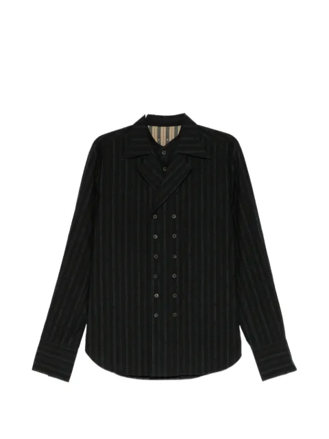 Ziggy Chen pinstripe-print double-breasted shirt