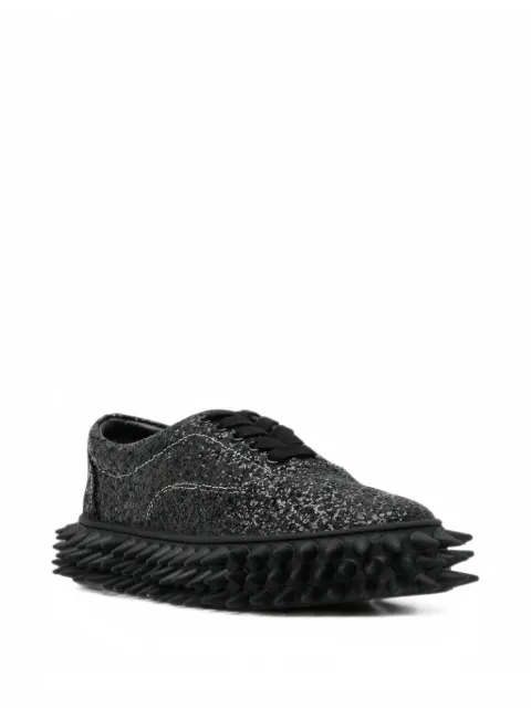 Doublet glitter-effect spiked-sole sneakers
