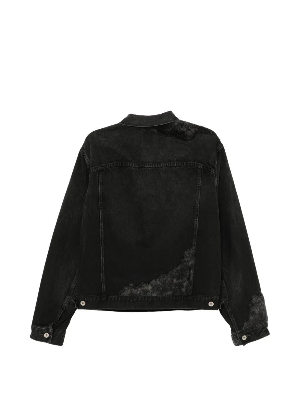 Doublet Denim jack met borduurwerk Zwart