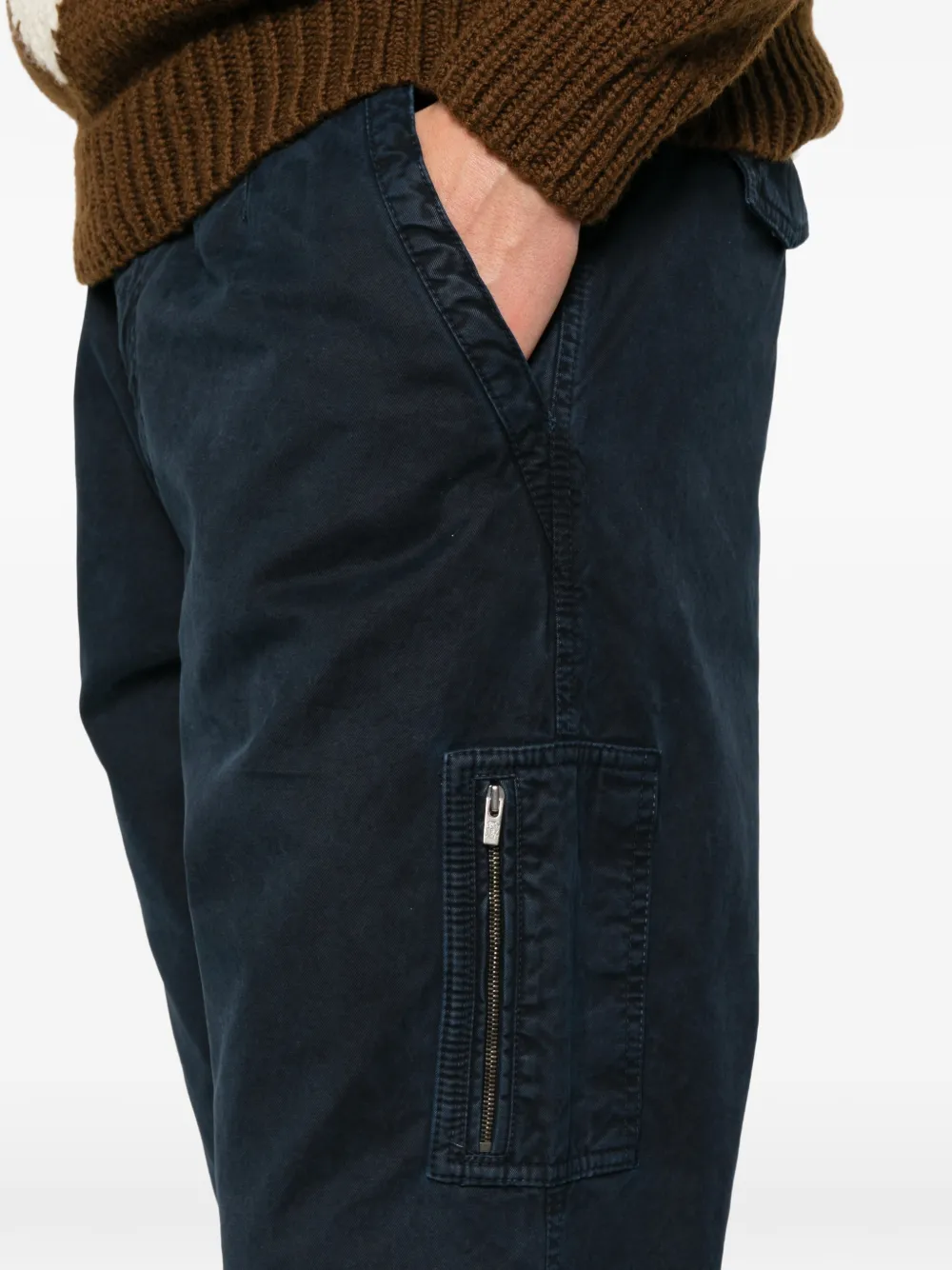 Brunello Cucinelli zip-pocket cargo pants Blauw
