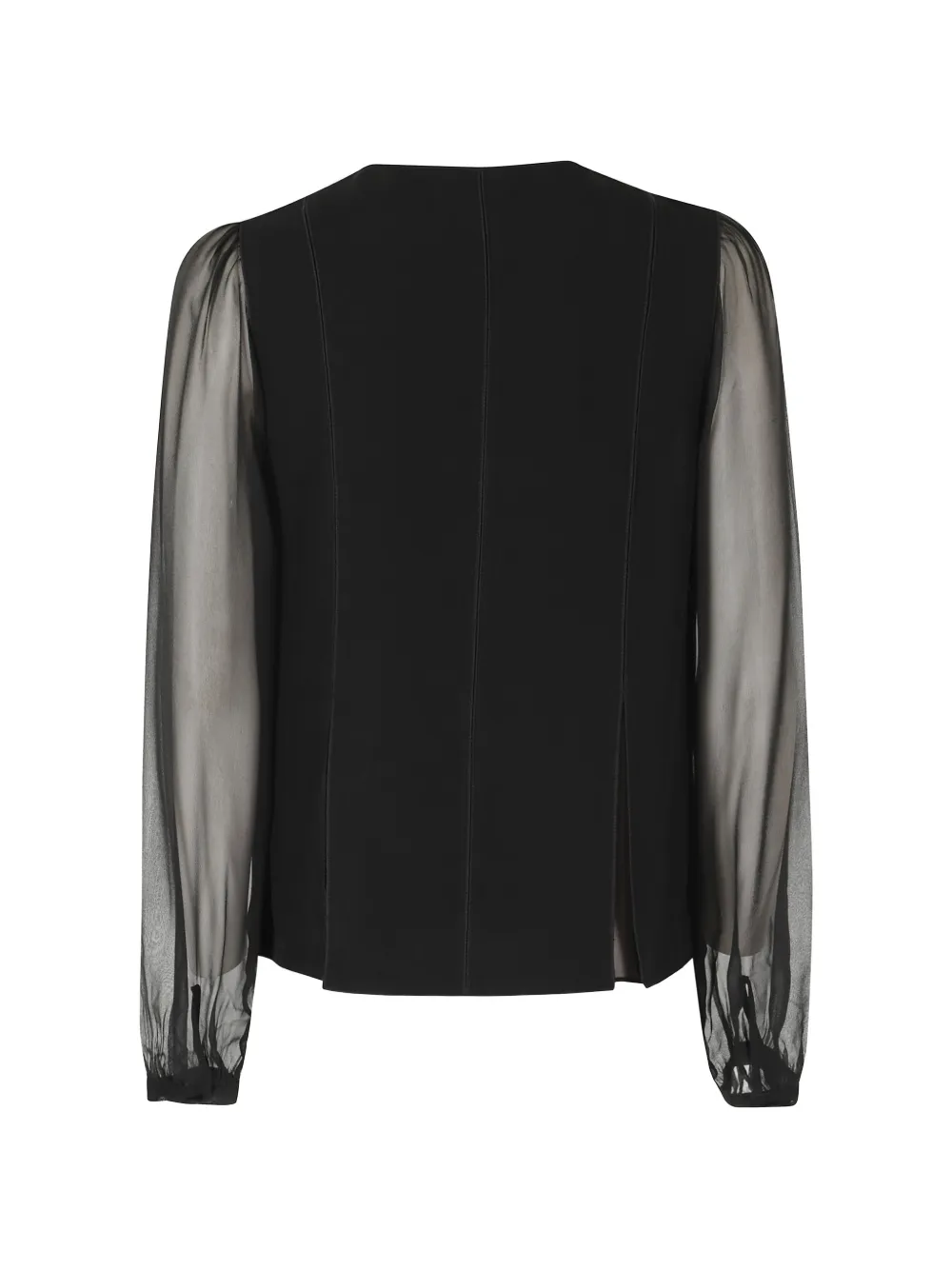 Ulla Johnson Lucette blouse met doorzichtige mouwen Zwart