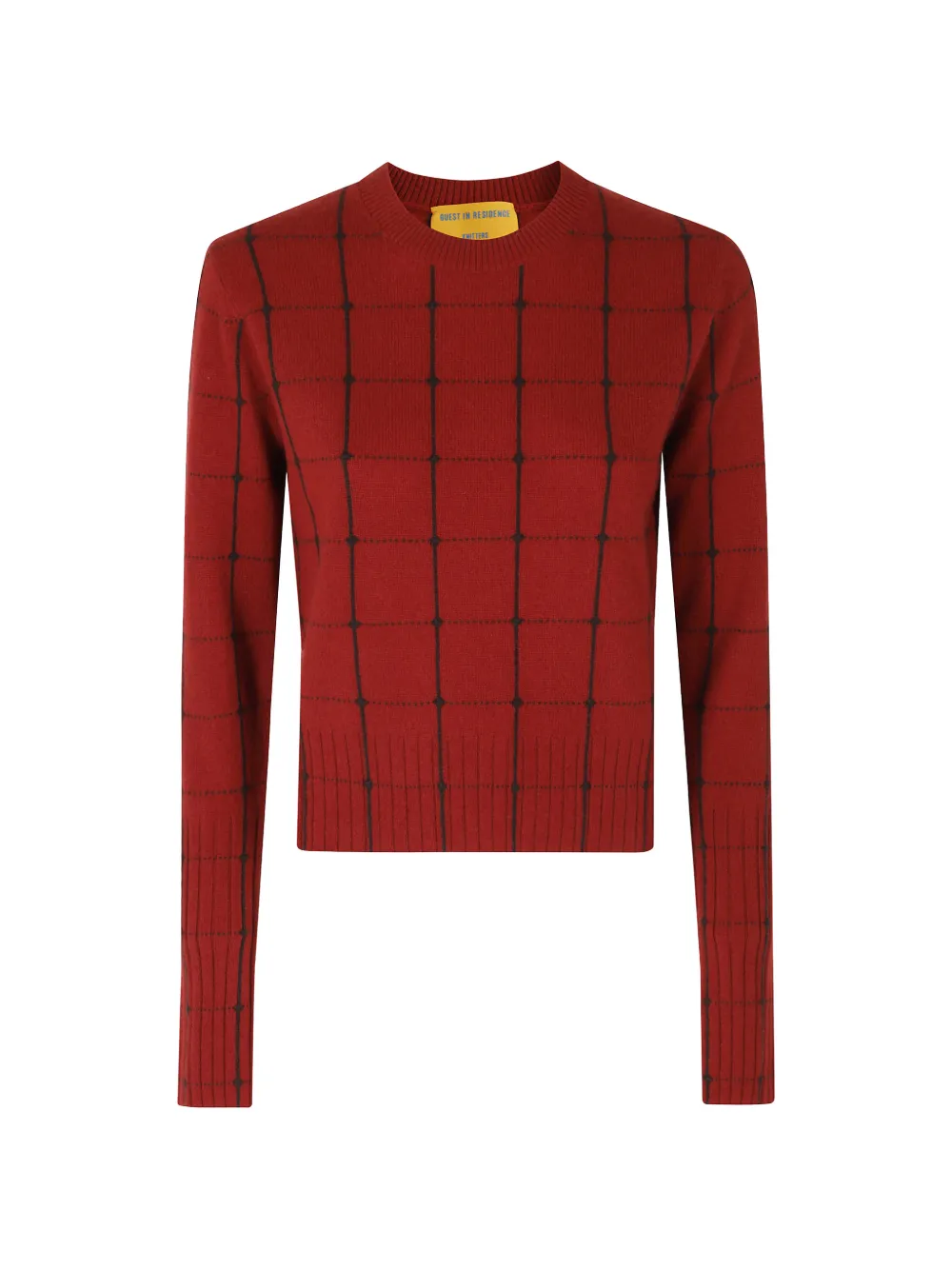 Guest In Residence grid-pattern sweater