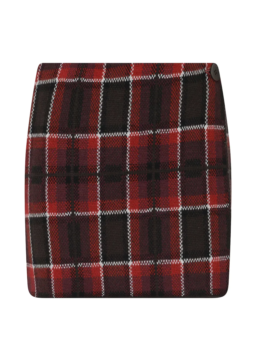 Guest In Residence check-pattern knitted mini skirt