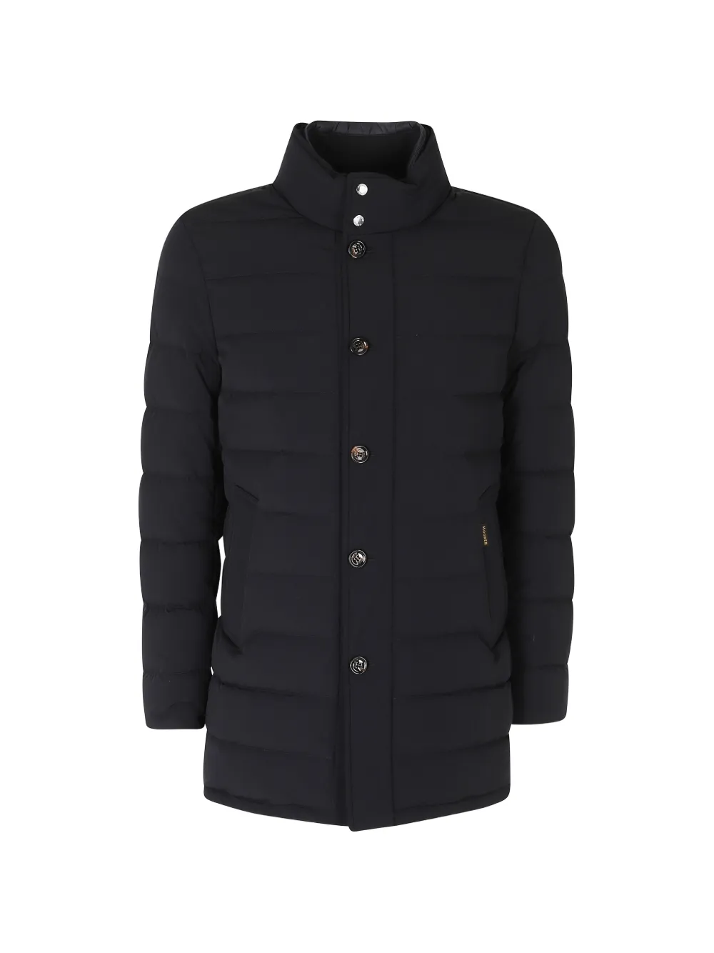 Moorer quilted high-neck coat