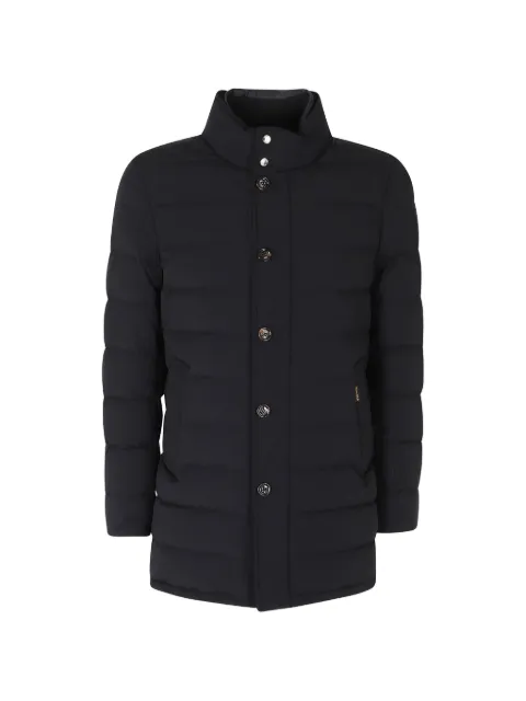 Moorer quilted high-neck coat