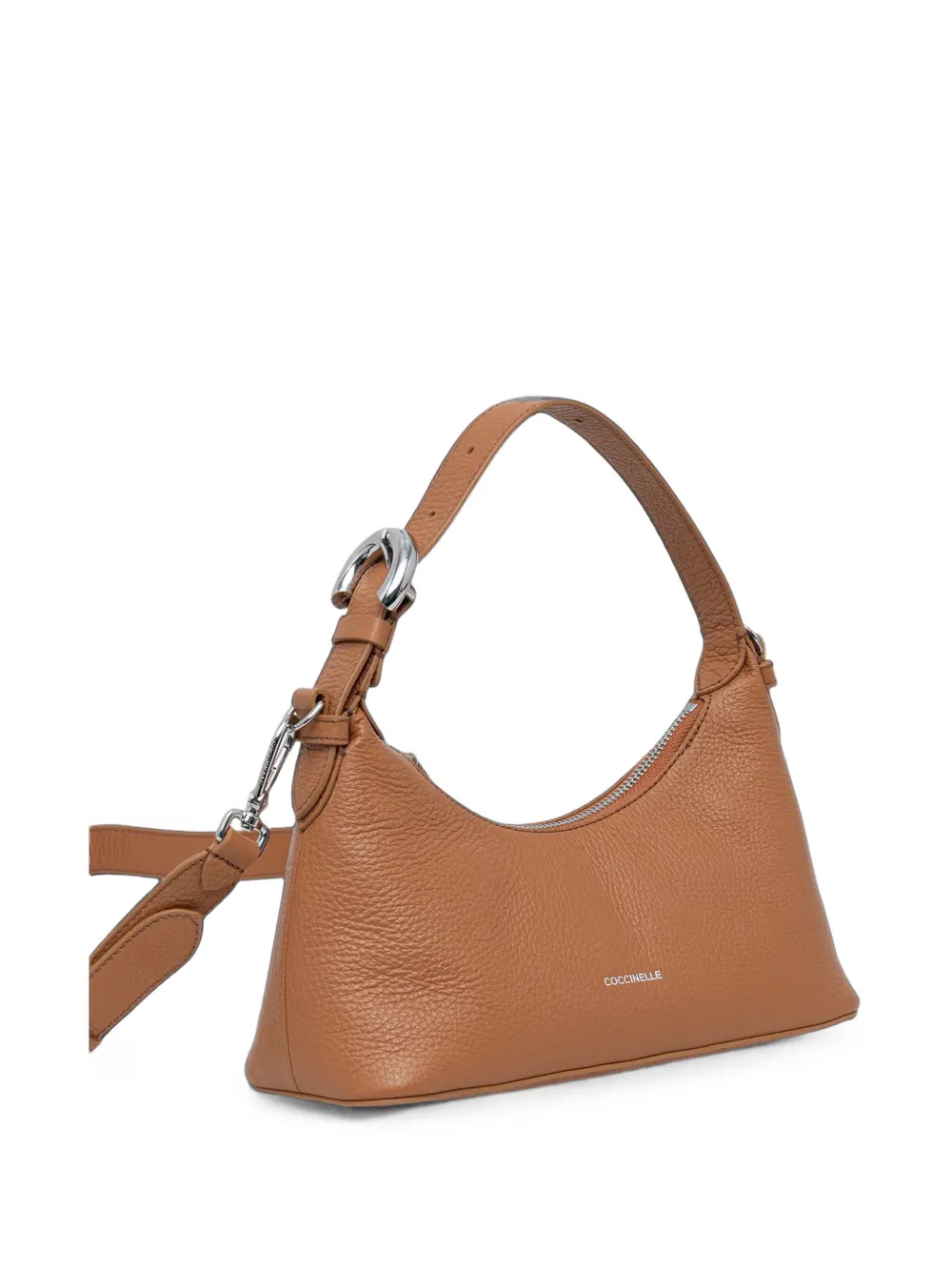 Coccinelle Leren shopper met gespdetail Bruin