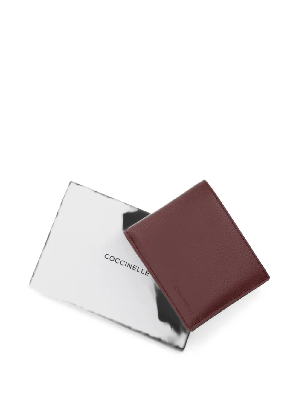 Coccinelle Medium Smart To Go portemonnee met logo-reliëf en textuur Rood