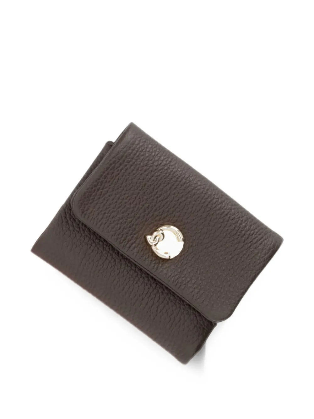 Coccinelle C-Me Softy portemonnee van leer met textuur Bruin