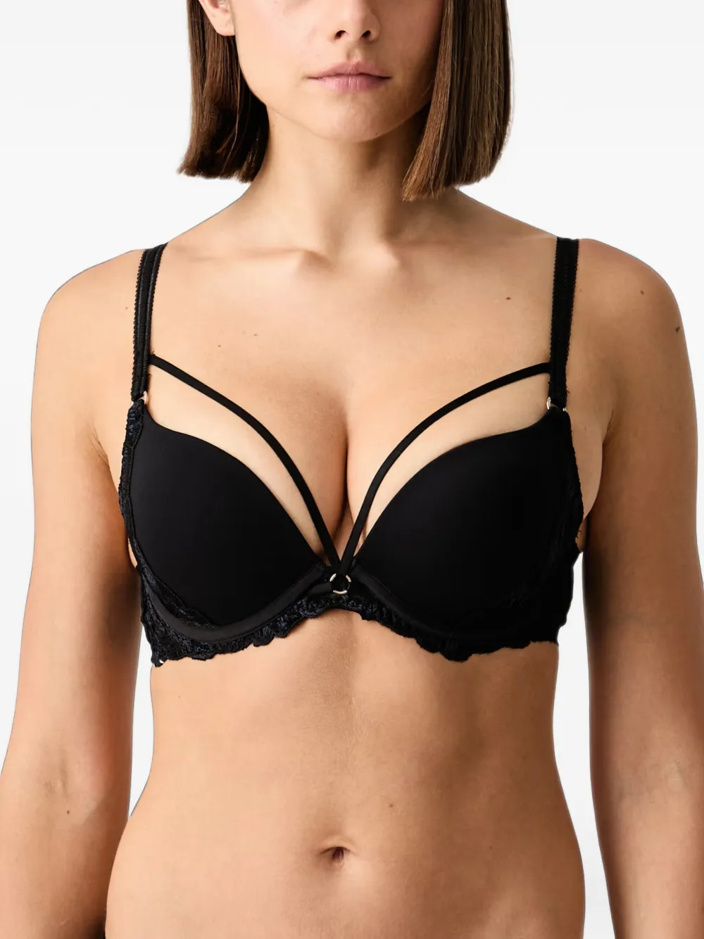 Chantelle Illusion embroidered strappy-detail bra