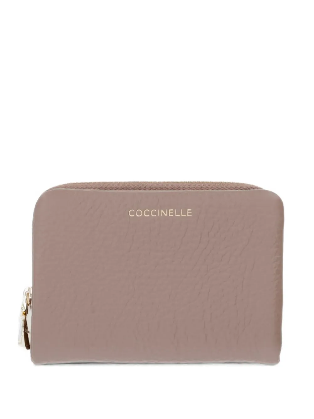 Coccinelle medium C-Me grained-leather zip-around wallet - Toni neutri
