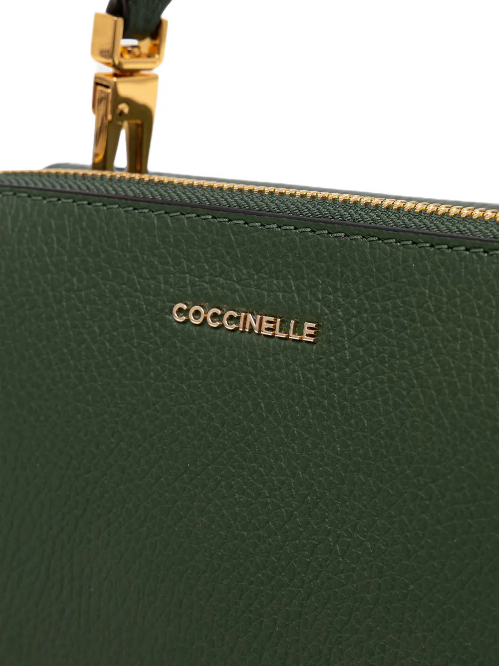 Coccinelle Arlettis leren shopper Groen