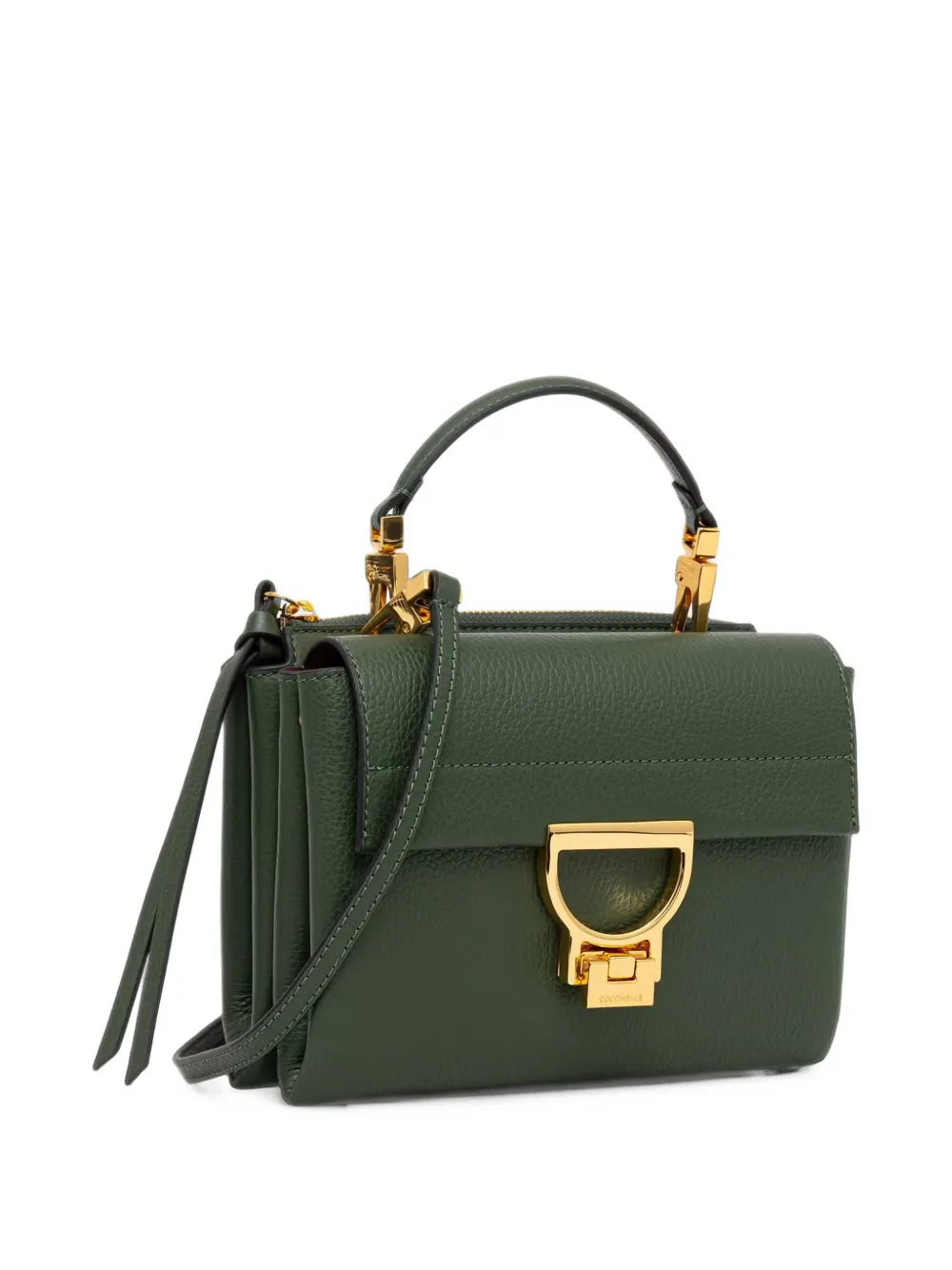Coccinelle Arlettis leren shopper Groen