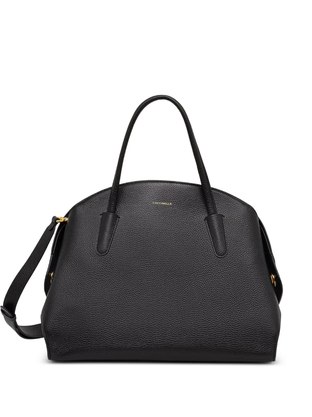 Coccinelle grained leather tote bag - Nero
