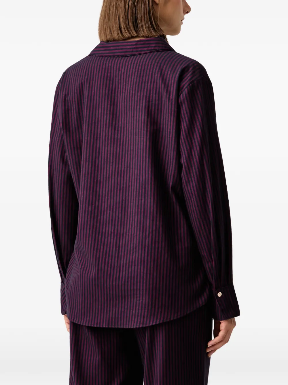 Chantelle Gabriel gestreept pyjamashirt Paars
