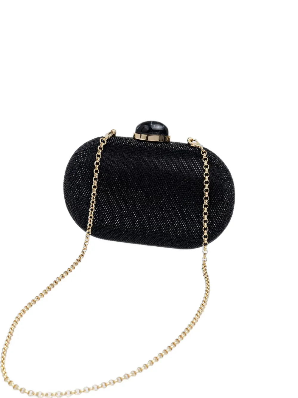 LUISA SPAGNOLI crystal-embellished oval clutch mini bag