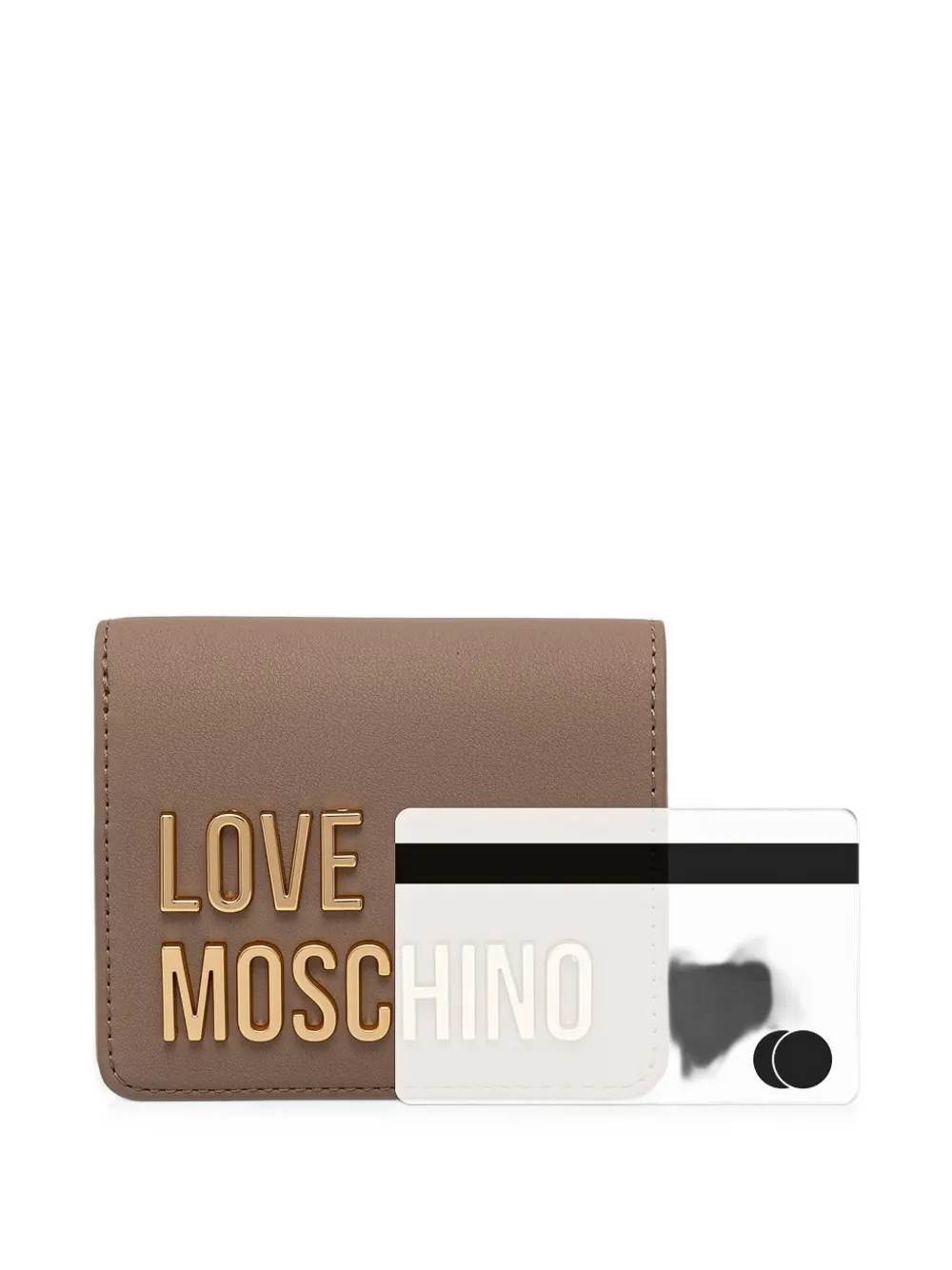 Love Moschino Portemonnee met logoplakkaat Beige