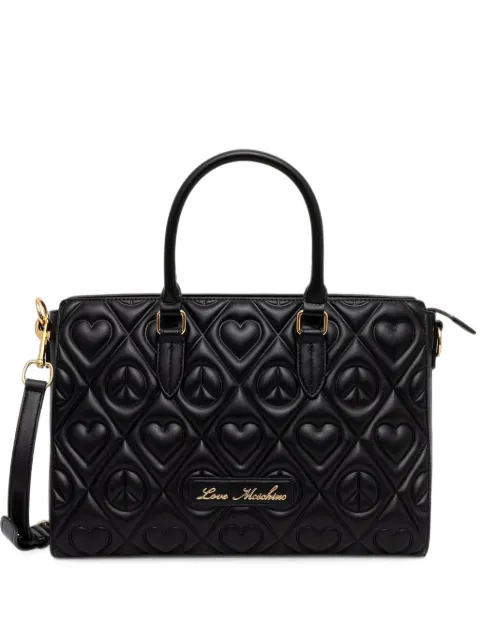 Love Moschino quilted heart-motif tote bag
