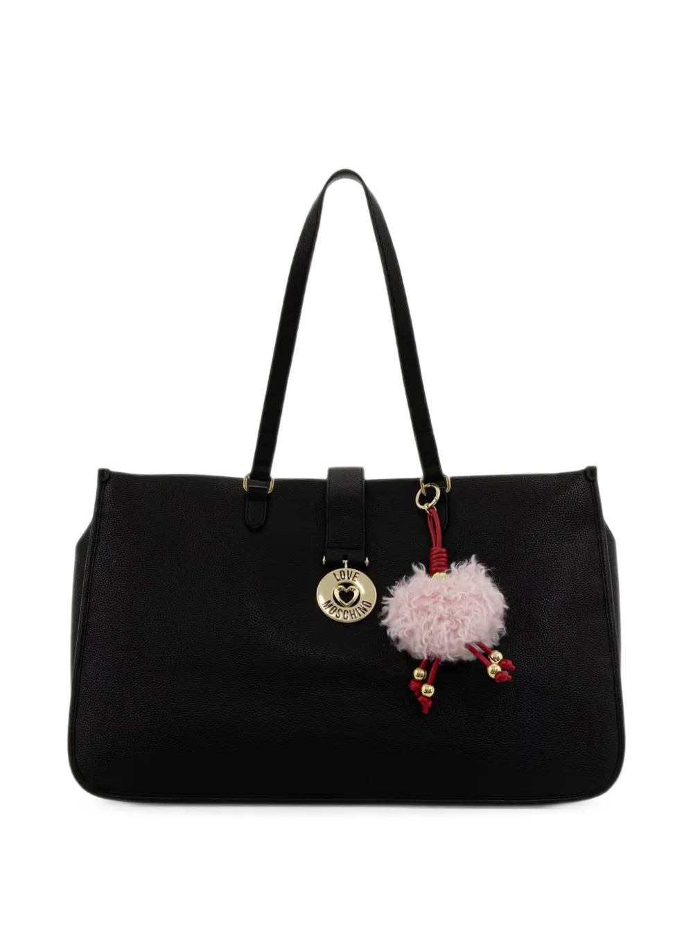 Love Moschino logo-plaque bag-charm tote bag