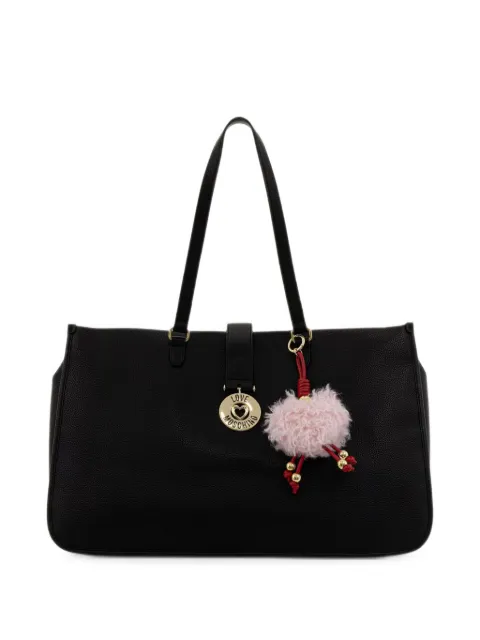 Love Moschino logo-plaque bag-charm tote bag