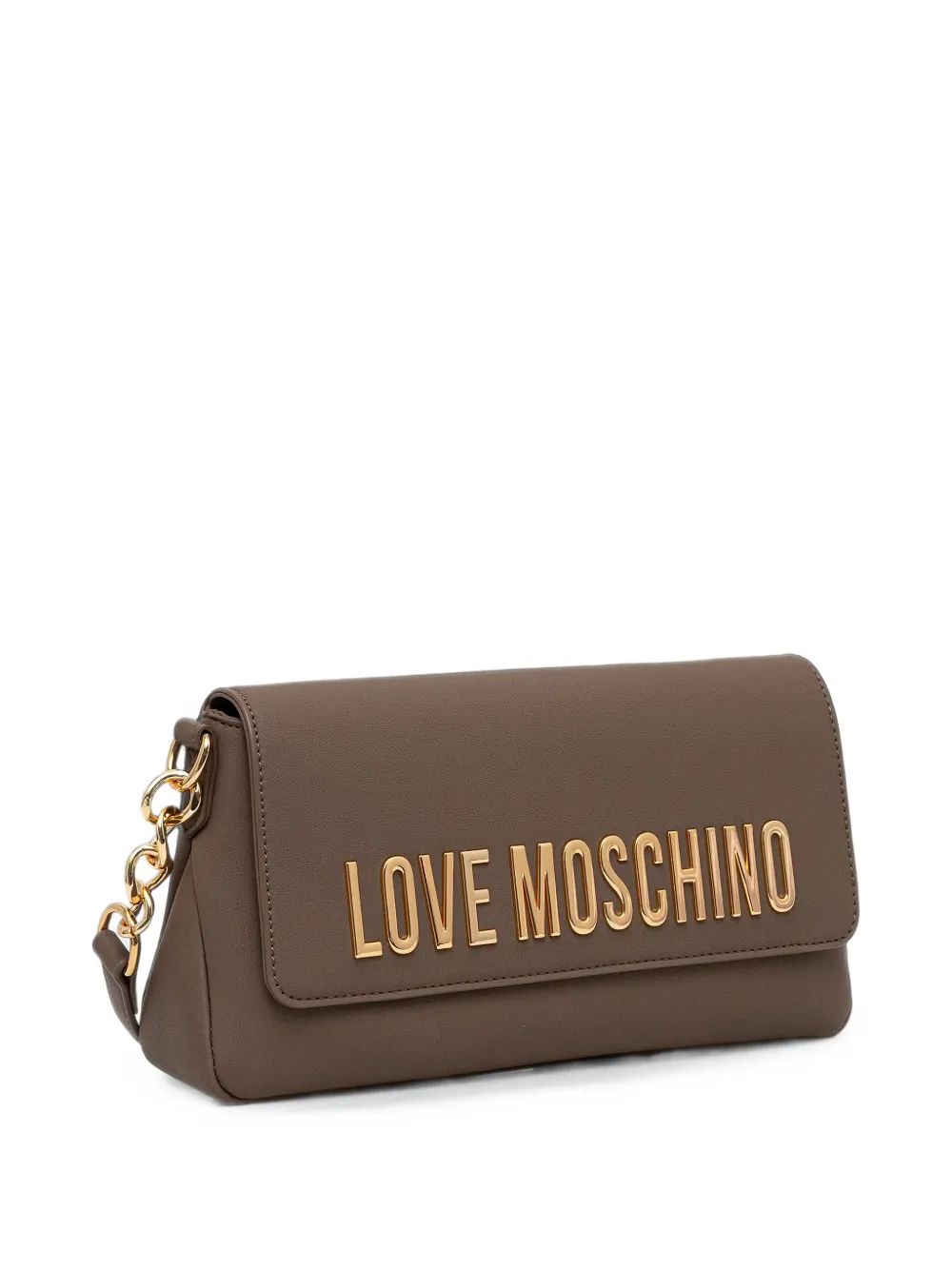 Love Moschino Schoudertas met logoplakkaat Bruin