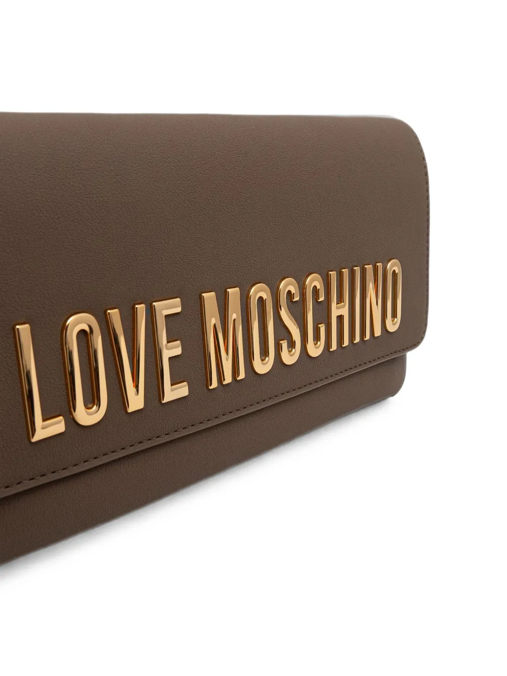 Love Moschino Schoudertas met logoplakkaat Bruin