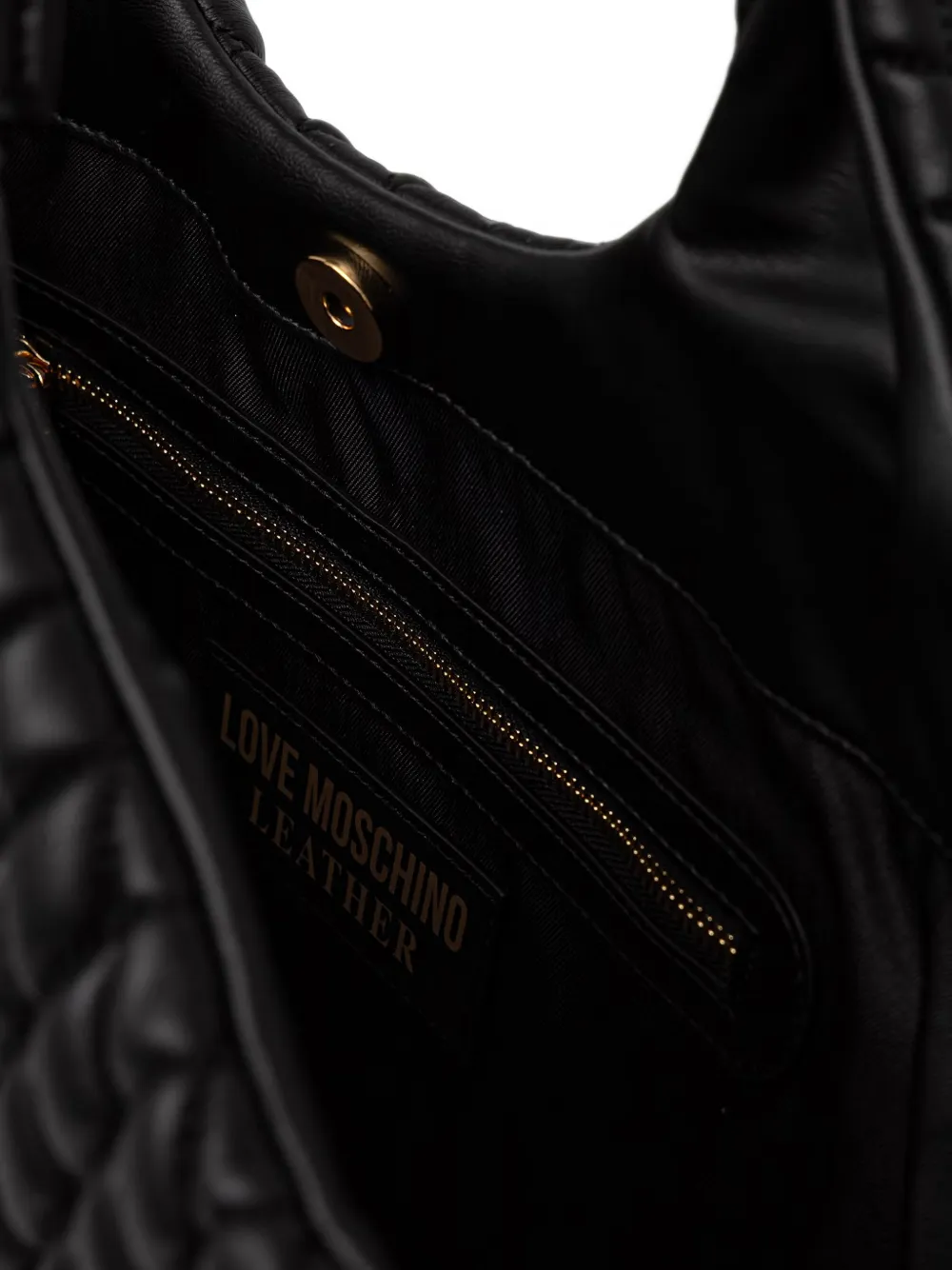 Love Moschino Shopper met logoplakkaat Zwart
