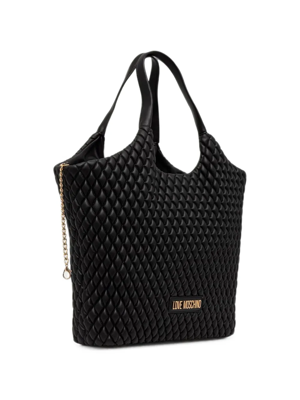 Love Moschino Shopper met logoplakkaat Zwart