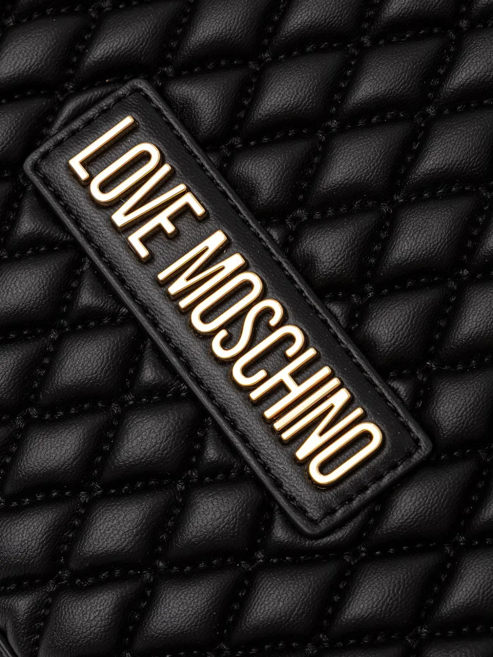 Love Moschino Shopper met logoplakkaat Zwart