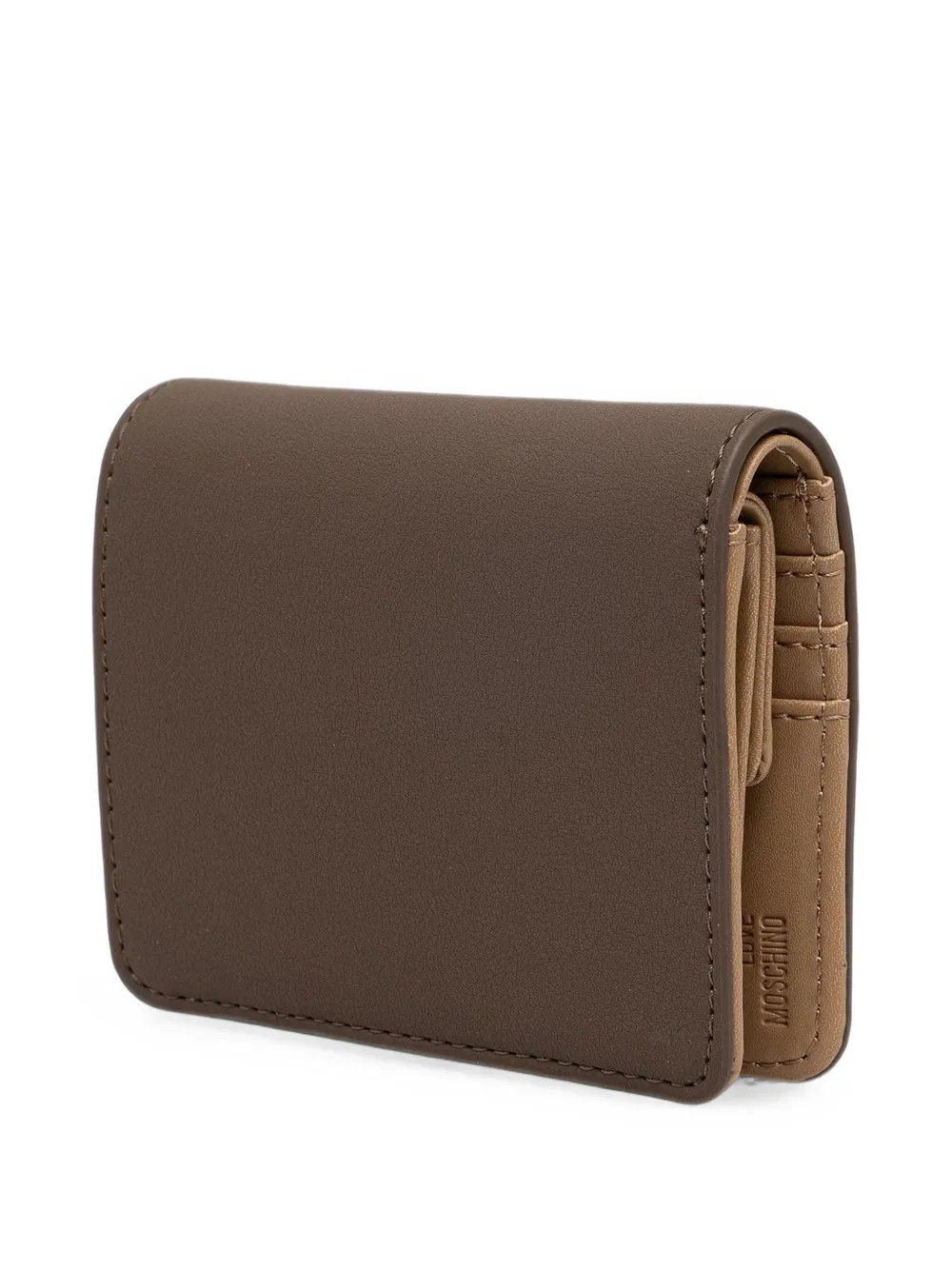Love Moschino Portemonnee met logoplakkaat Bruin