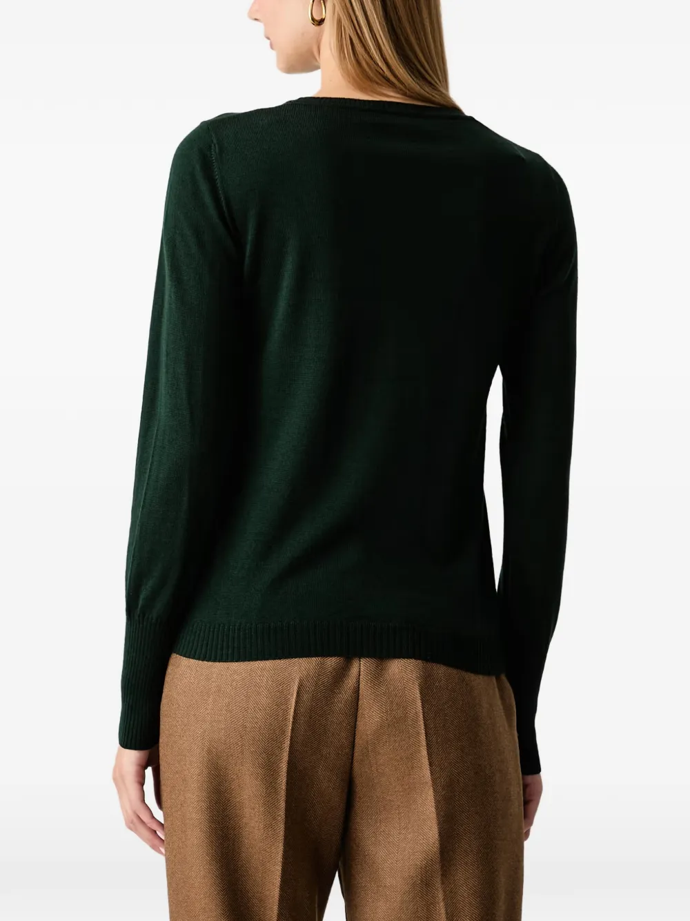 LUISA SPAGNOLI Sweater met logoplakkaat Groen