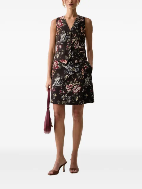 LUISA SPAGNOLI Semaforo floral-jacquard waistcoat