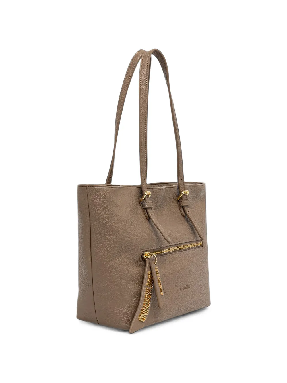 Love Moschino Heuptas met logoplakkaat Beige