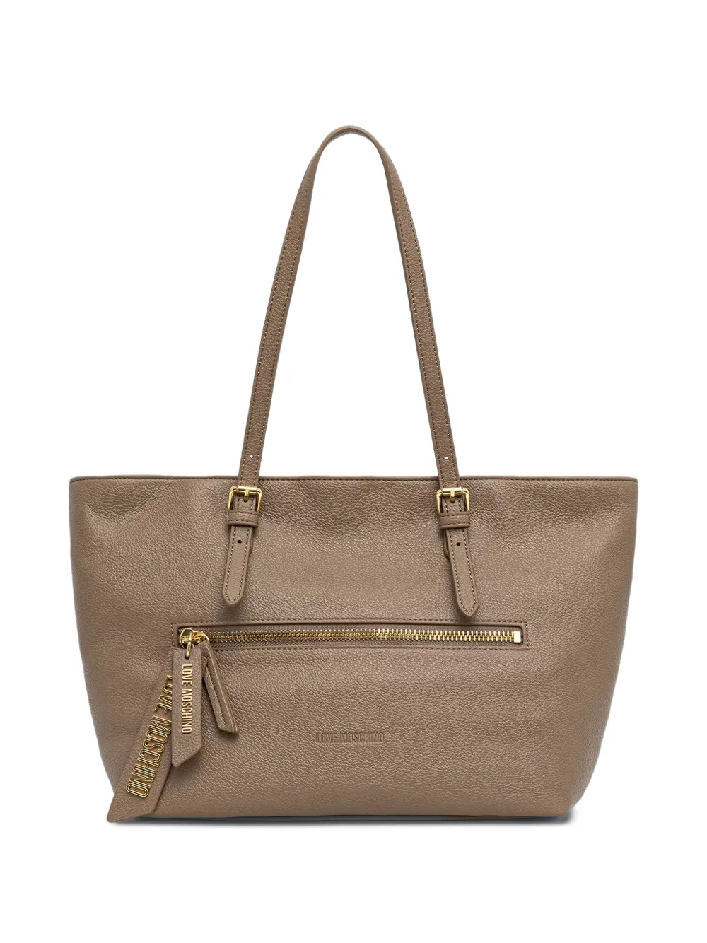 Love Moschino Heuptas met logoplakkaat Beige