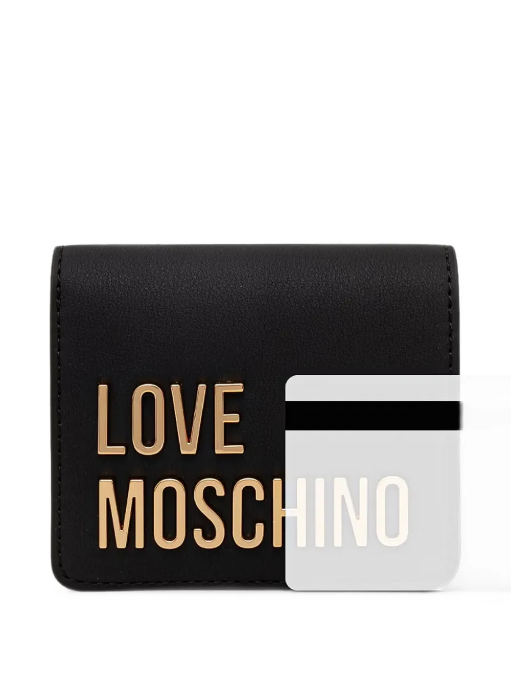 Love Moschino Portemonnee met logoplakkaat Zwart