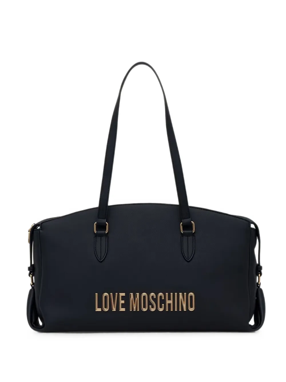Love Moschino logo-plaque tote bag - Nero