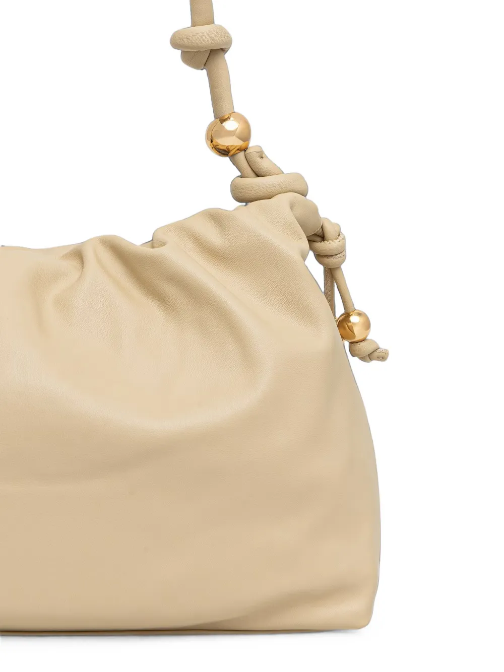 Love Moschino Geknoopte shopper met hartplakkaat Beige