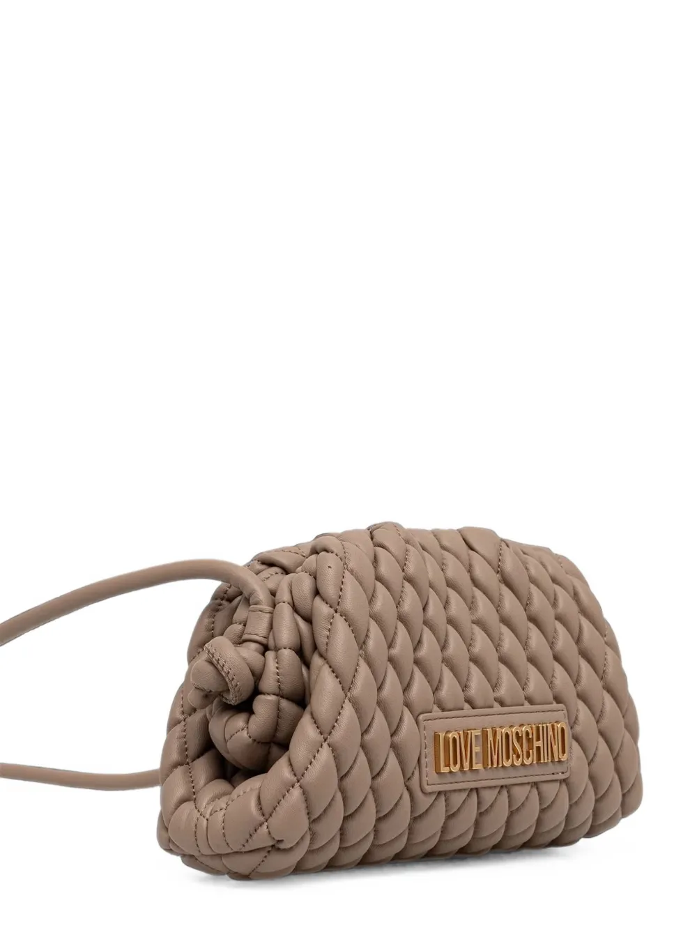 Love Moschino Leren schoudertas Beige