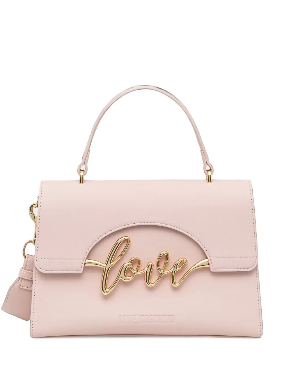 Love Moschino logo-plaque shoulder bag - Rosa