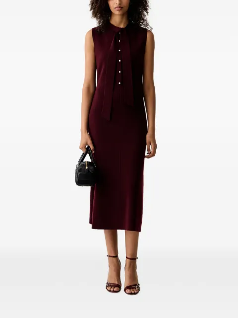 LUISA SPAGNOLI Masuria bow-detail belted midi dress