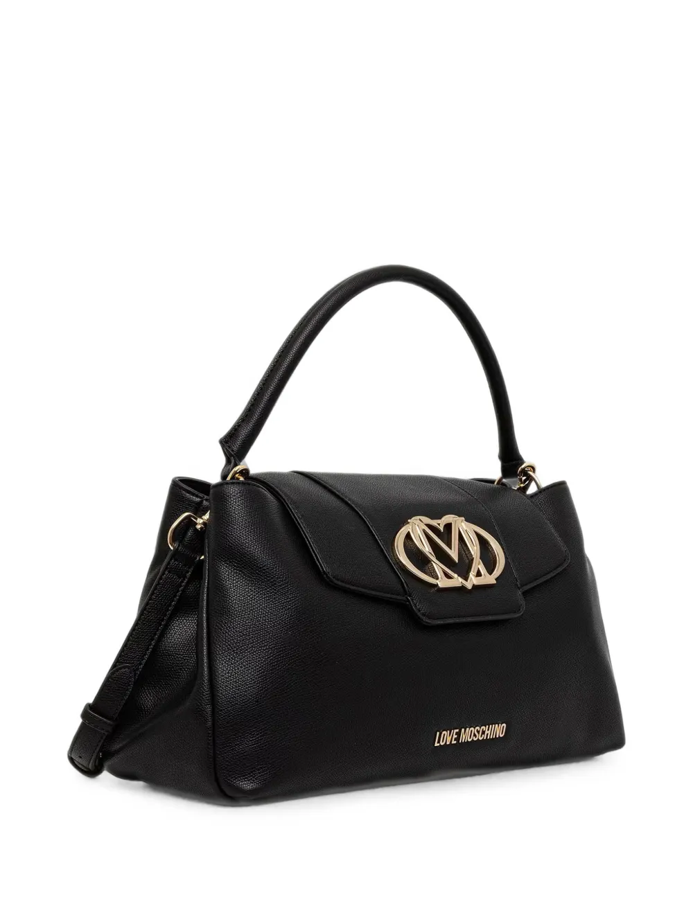 Love Moschino Shopper met logoplakkaat Zwart