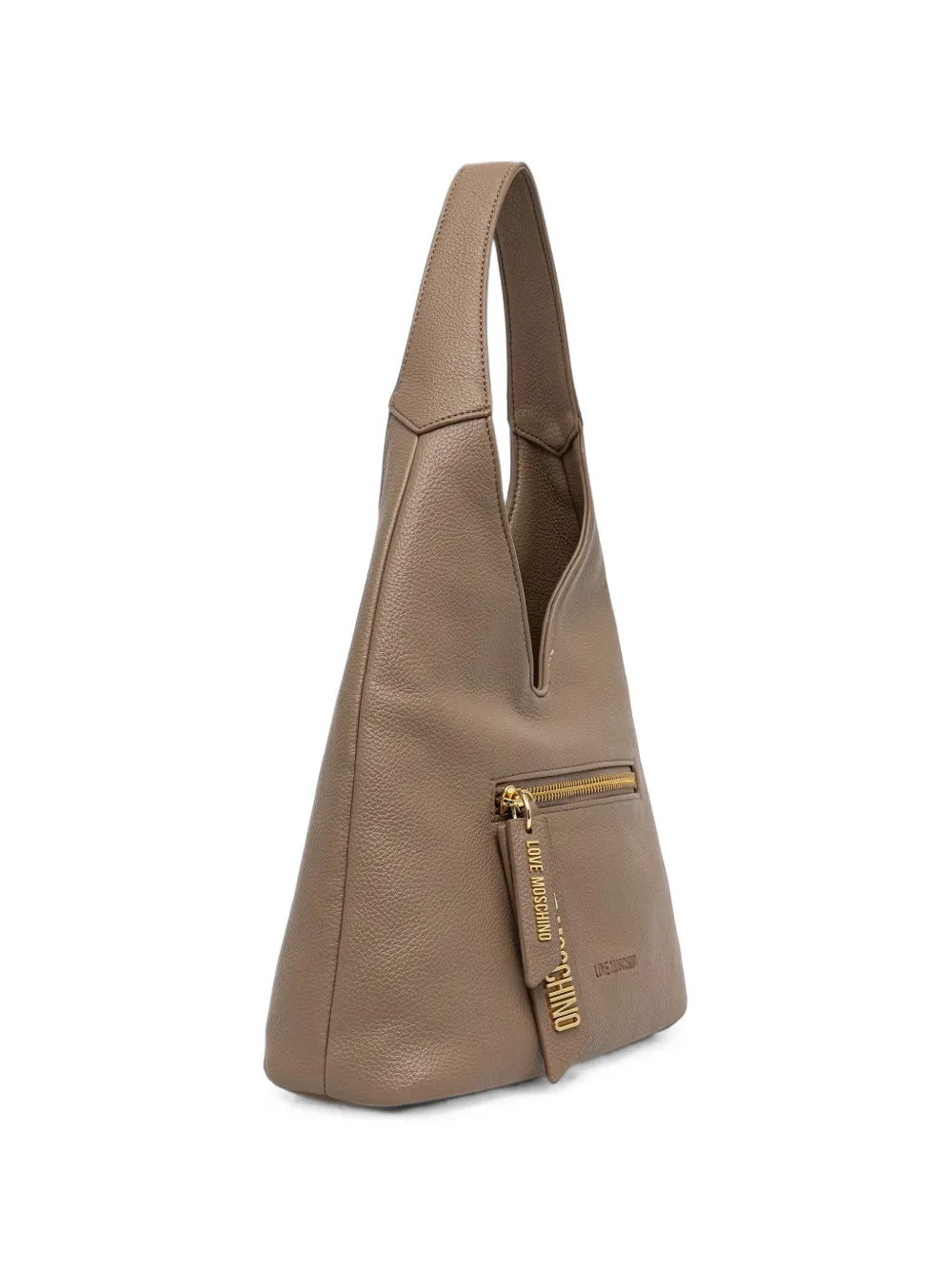 Love Moschino Shopper met logoplakkaat Beige