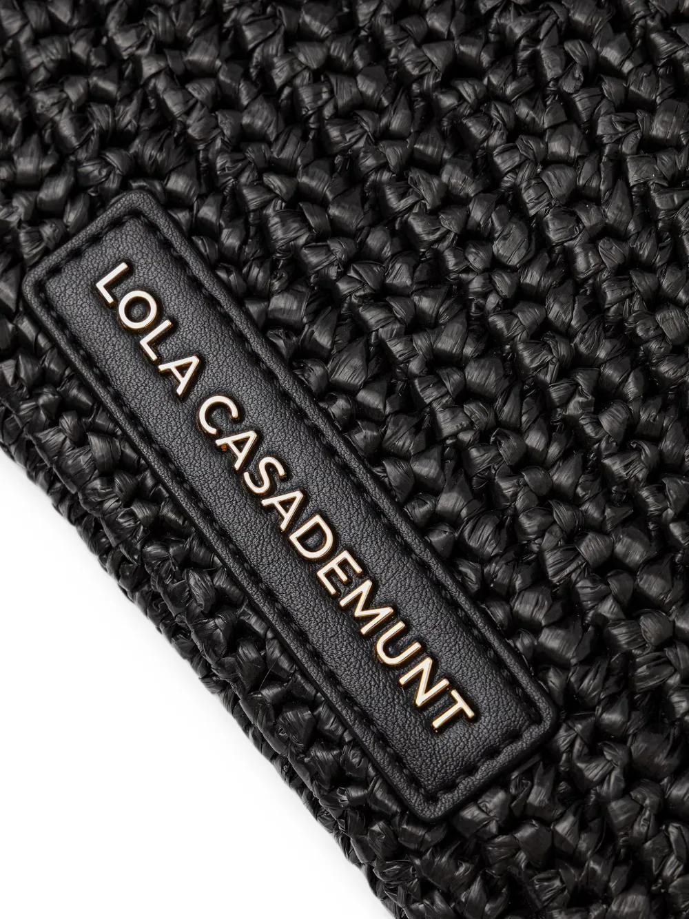 Lola Casademunt Shopper met geweven effect en handvat met logo Zwart