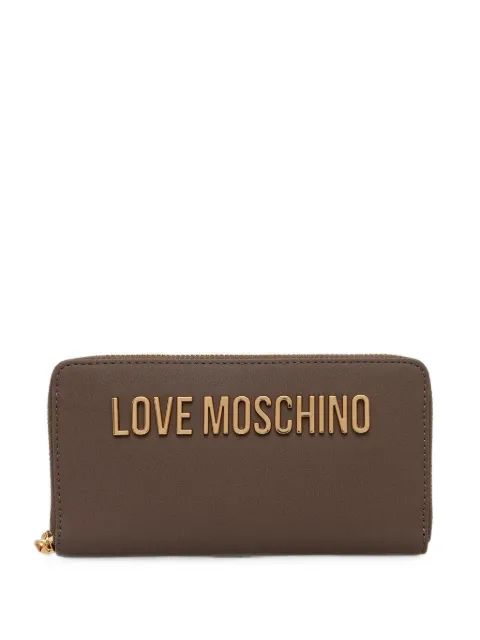 Love Moschino logo-plaque zip-around wallet