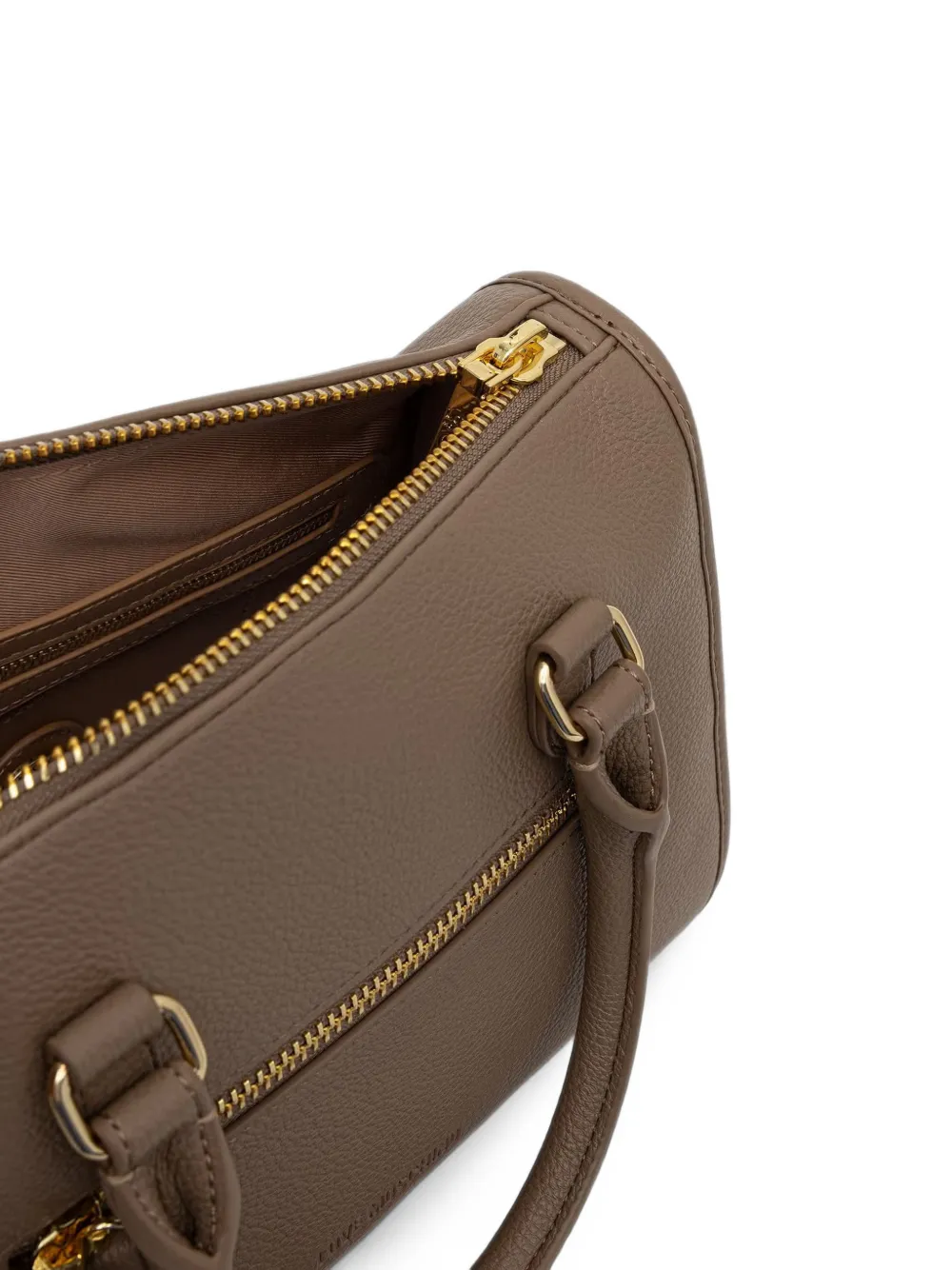 Love Moschino Shopper met logoplakkaat Beige