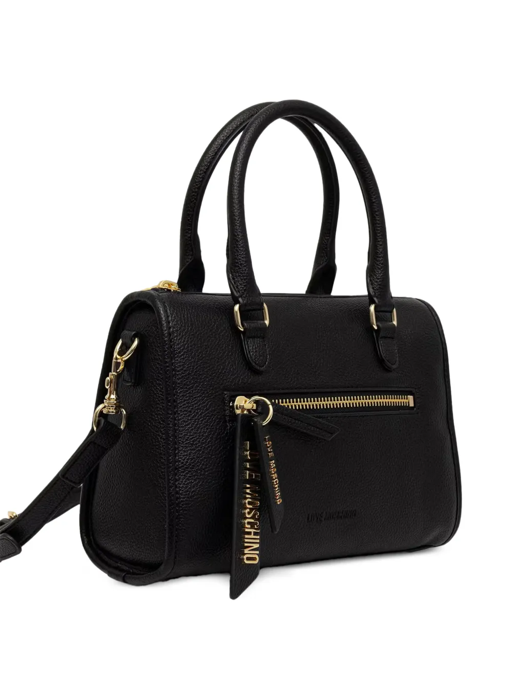 Love Moschino Shopper met logoplakkaat Zwart