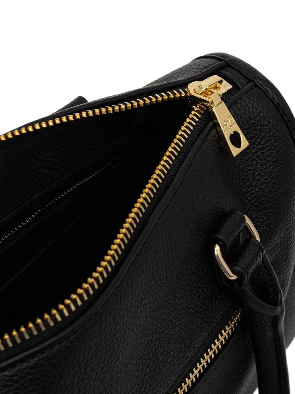 Love Moschino Shopper met logoplakkaat Zwart